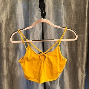 Ambiance Yellow-Orange Crop Top (Size L)
